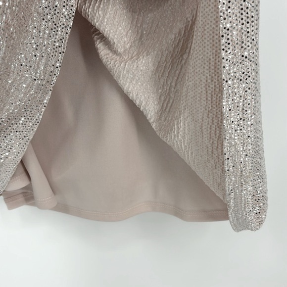 Marina Blouson Sleeve Metallic Dress in Champagne Women’s Size 18W - Picture 9 of 14